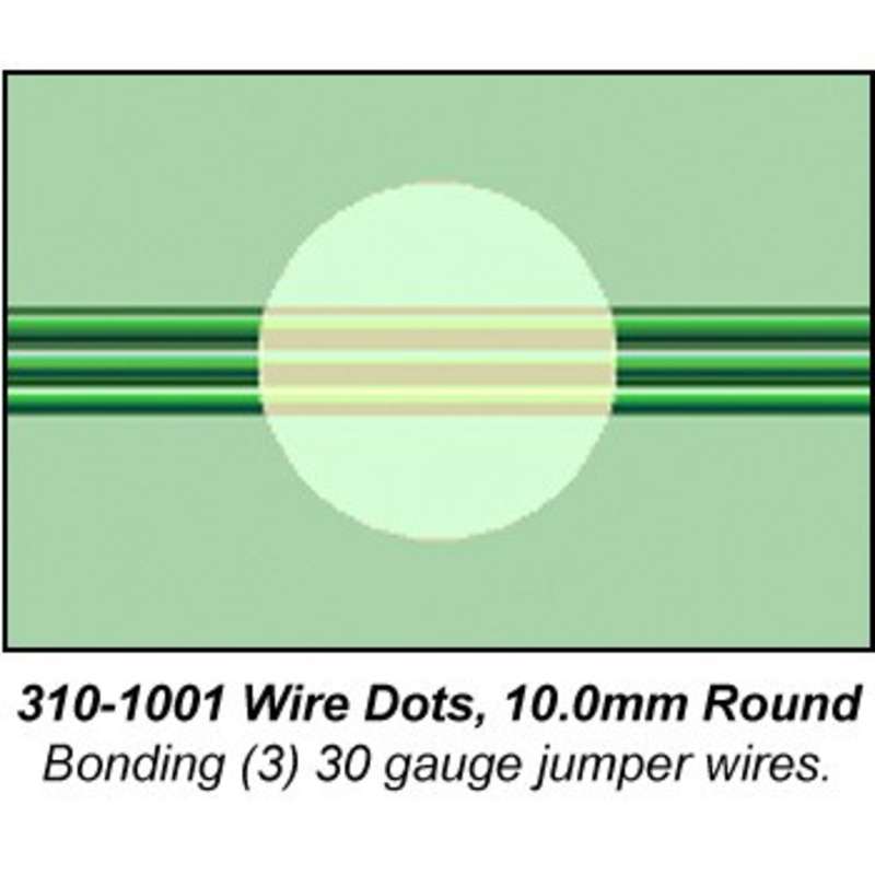 Flextac Wire Dots, 10.0mm Round, 210 per Pack