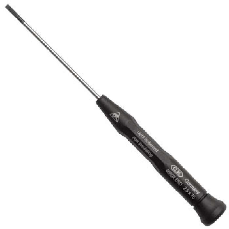 Xonic XM ESD-Safe Slotted Screwdriver with Ergonomic Handle, 1/32" x 6-3/16" Long