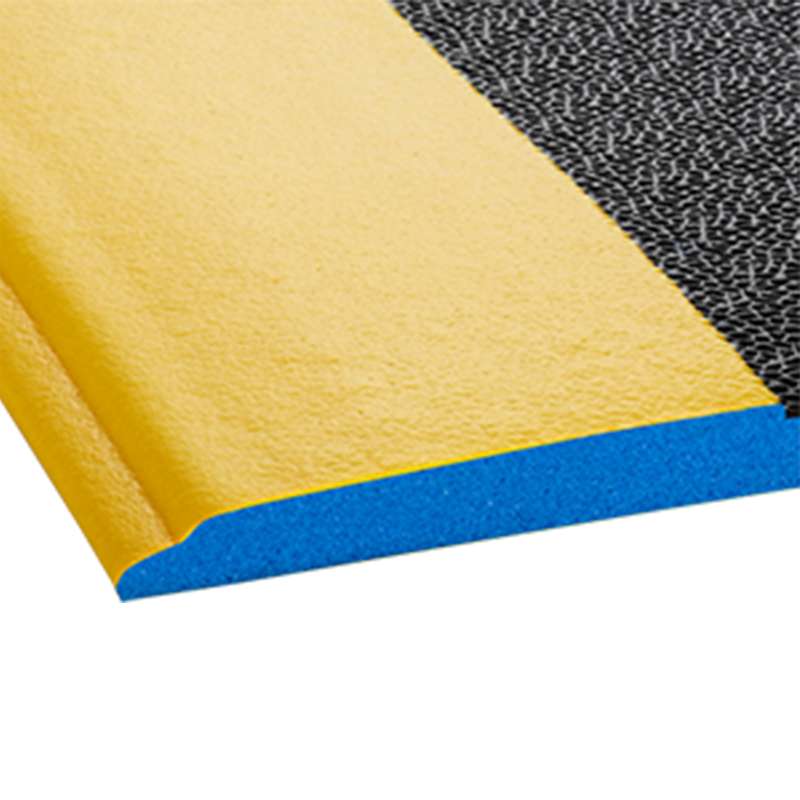 Anti Fatigue Wear-Bond Comfort-King Pebble-Surface MAT, 3'x12', Black W/Yellow, 1/Case