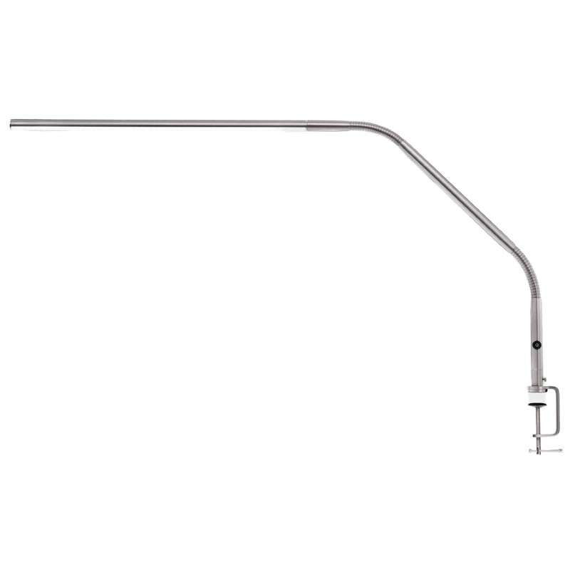 Slimline 3 LED Table Lamp, Flexible Joints, 4 Levels, Brushed Steel, 25.6" x 30" x 0.8"