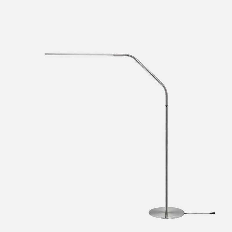 Slimline 4 Floor Lamp, Brushed Steel