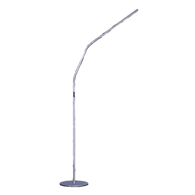 Slimline 4 Floor Lamp, Satin Silver