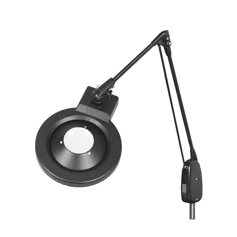 LED Circline Magnifier, 16-Diopter, IV-Pivot Post for Mounting, 33" Classic Arm Style, Black