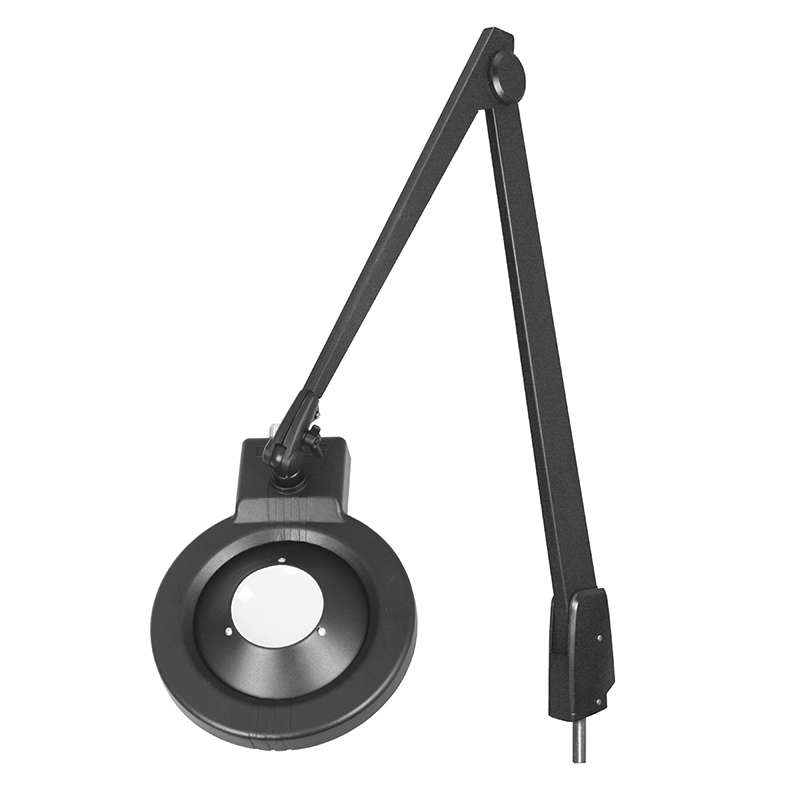 LED Circline Magnifier, 16-Diopter, IV-Pivot Post for Mounting, 42" Contemporary Arm Style, Black