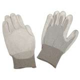 Dissipative Nylon Medium Gloves with Polyurethane Coating and Grey Cuff, 1 Pair redirect to product page