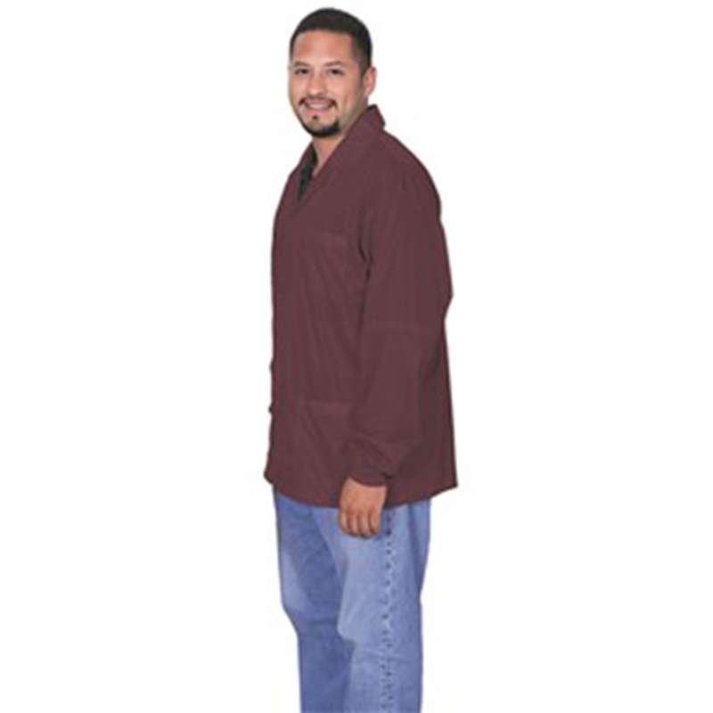 Statshield® ESD-Safe Jacket with Cuffs, Burgundy, 3X-Large, 32" Long