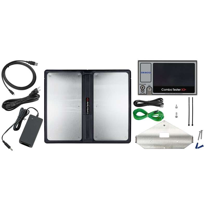 Combo Tester X3+, Color Display, Single- and Dual-Wire Wrist Straps, Garments, North America Plug