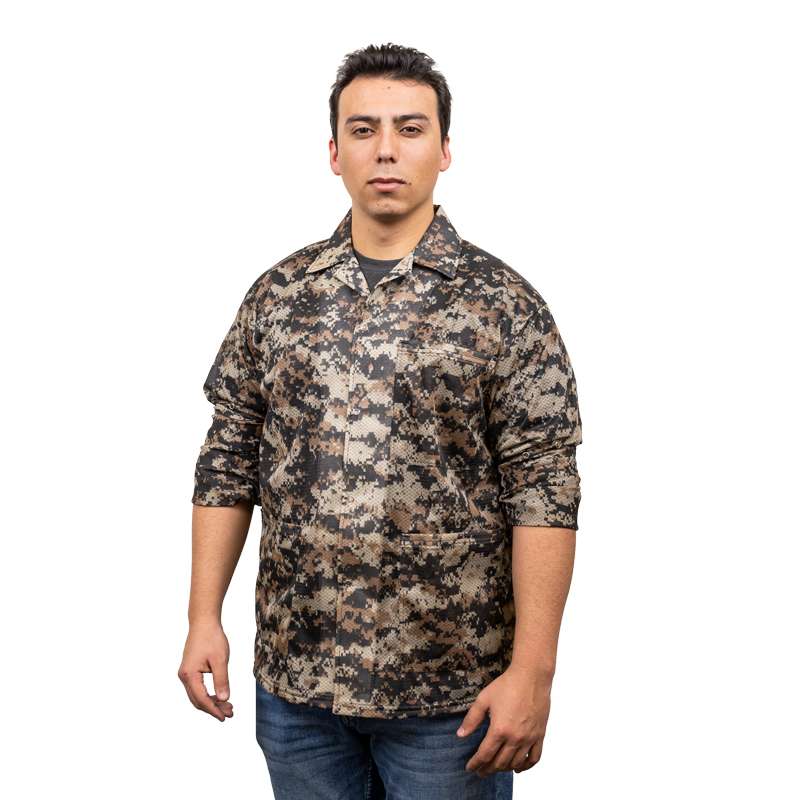 Smock, Convertible Sleeve, Snap Cuffs, Camo, 3Xlarge