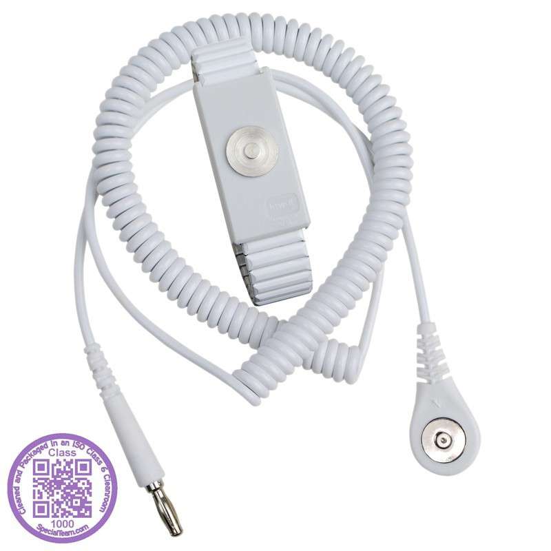 Jewel® MagSnap Adjustable, Metal Wrist Strap, White, 6' Cord