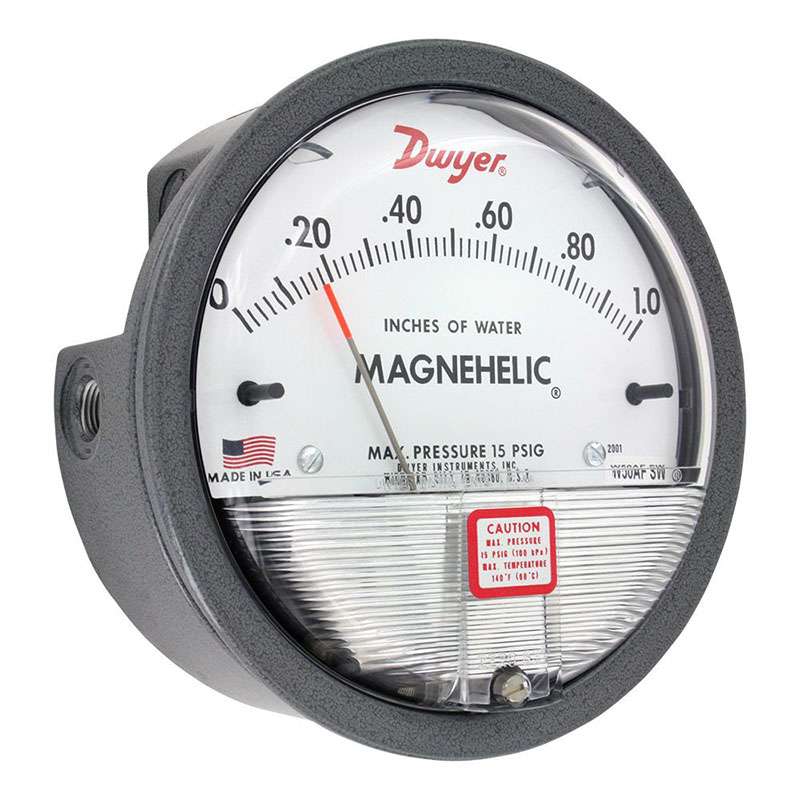 Differential Pressure Gauge, Range 0-0.50" W.C.