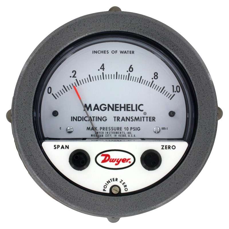 Differential Pressure Indicating Transmitter, Range 0-10" W.C.