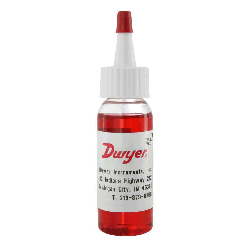 1 Oz Dispenser Bottle Of Red Gauge Fluid, .826 Sp. Gr.