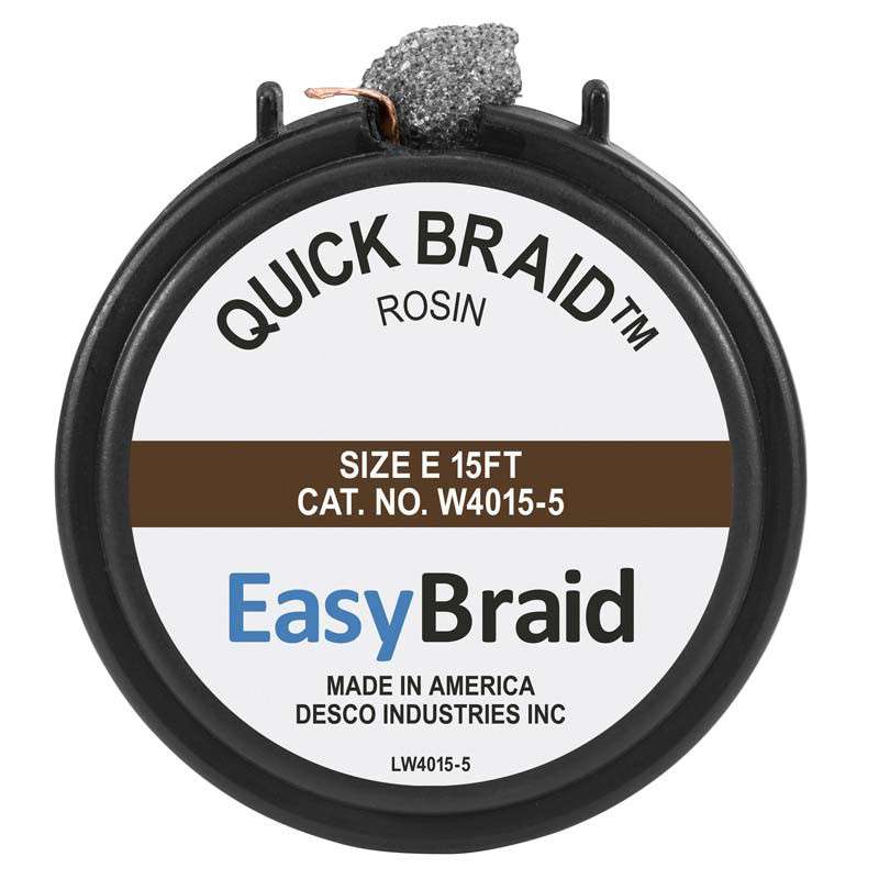 Cassette with #5, 0.125in x 15 ft, Quick Braid Replacement Rosin Wick