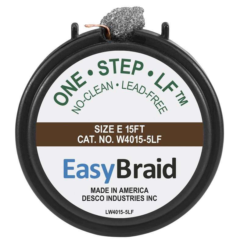 Cassette with #5, 0.125in x 15 ft, Lead-Free Replacement Braid Wick