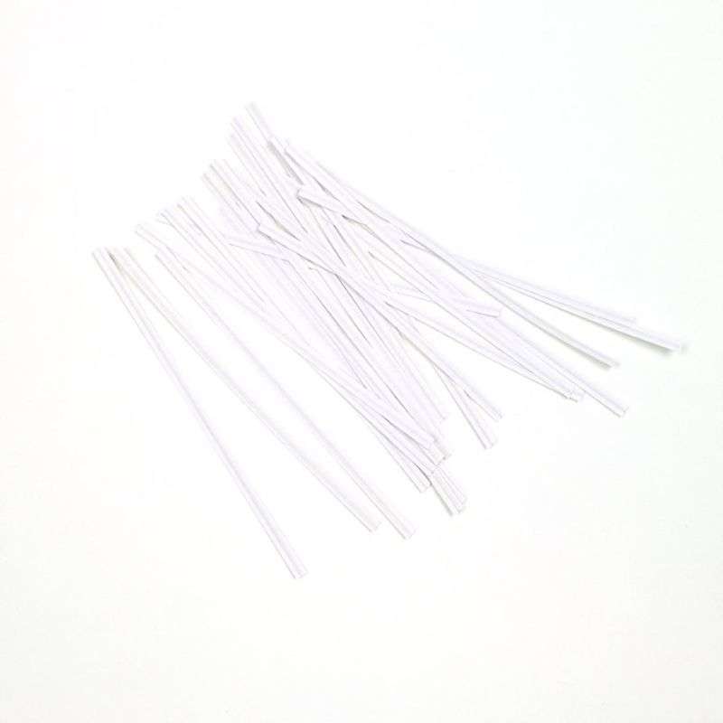 Paper Covered 7" White Twist Bag Tie, 10000 per Case
