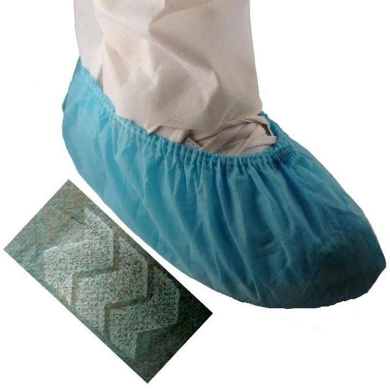 Cleanroom Disposable Anti-Skid Polypropylene Shoe Cover, Blue, 2X-Large, 300 per Case