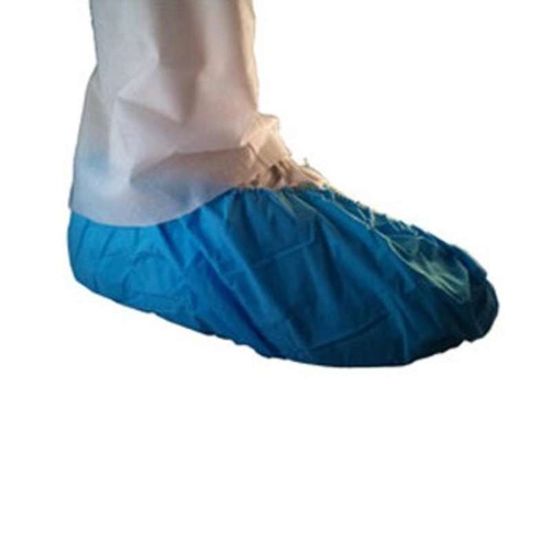 Disposable Cleanroom Polypropylene Shoe Cover with Sewn Bottom, Blue, X-Large, 300 per Case