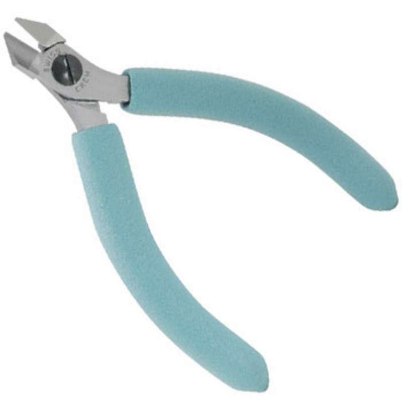 ESD-Safe Tapered Head Diagonal Flush Carbide Cutters with Cushion Grip Handles, 4-15/16" Long