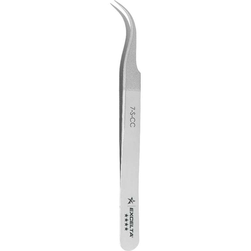 Curved Tapered Very Fine Point Stainless Steel Ceramic Coated Tips Tweezer