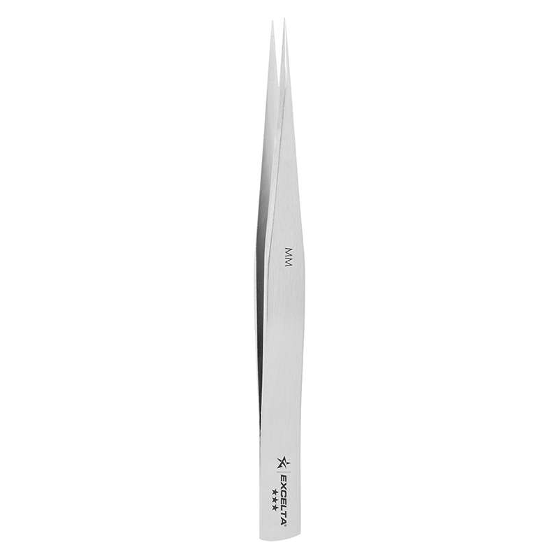 Carbon Steel Tweezers with Fine Straight Tips, 3 Star, 5"