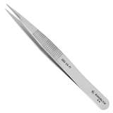 Tweezers, 2-Star, Straight, Strong Medium Point, Anti-Mag SS, Serrated Tips, 4.75" redirect to product page