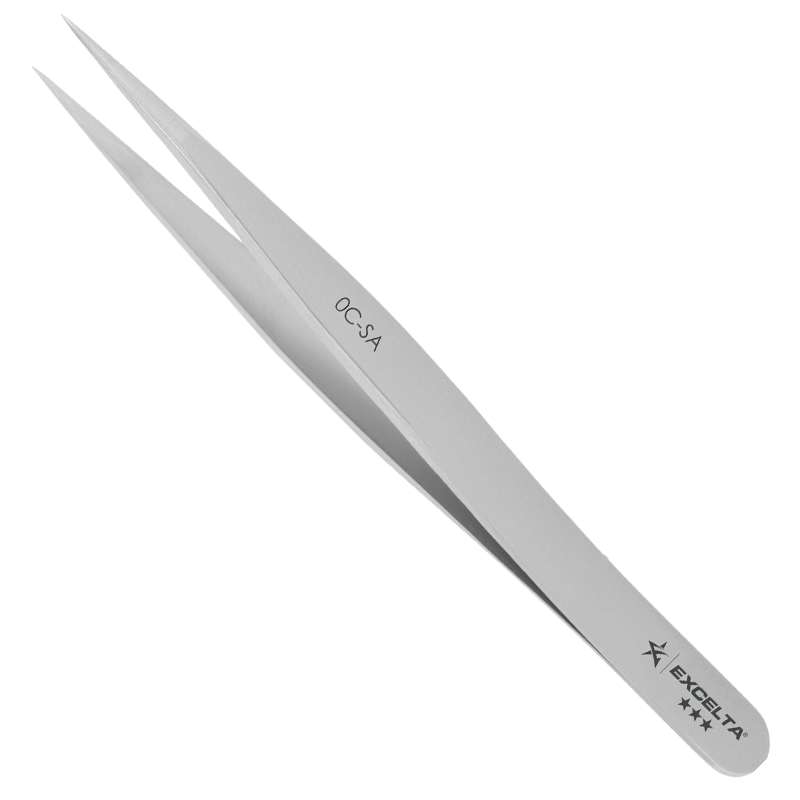 Neverust® Stainless Steel Anti-magnetic Tweezers with Straight Tips, 3 Star, 3-1/2