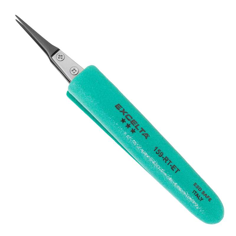 Ergonomic Soft Replaceable Very Fine Point Carbon Fiber Tip Straight Tapered Tweezer