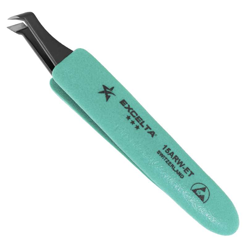 Tweezers, 3-Star, Cutting, 15A-RW Series, Carbon Steel, Ergo, 5" OAL