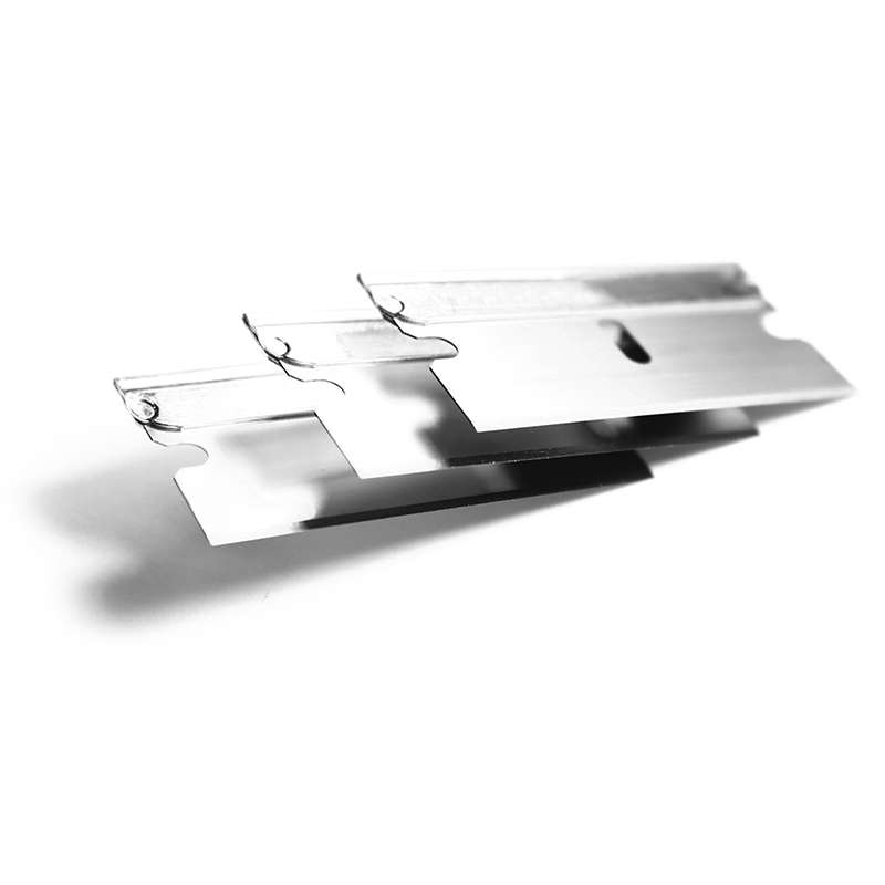 Razor Blades, 2 Facet, Individually Wrapped, 100 pkg, Carbon Steel, 1.5" OAL