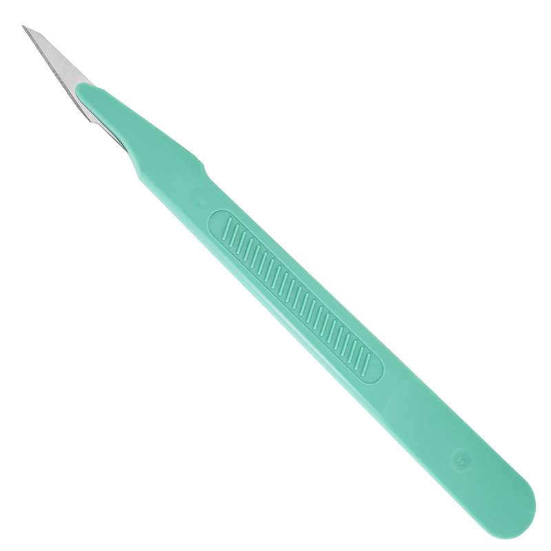 Scalpel Blade, Disposable, #11, 10 degree Angled SS, Polystyrene, 5.75" OAL