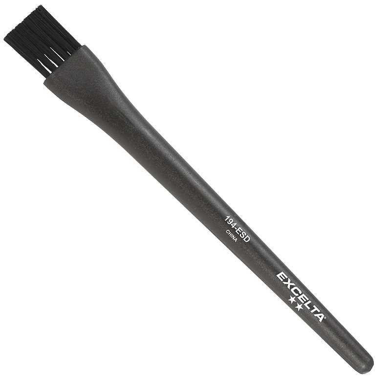 Brushes, Anti-Static, Straight, 0.5"x0.019", Plastic Handle, 6" OAL