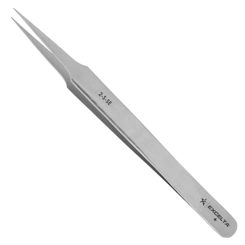 Tweezers, 1-Star, Straight, Tapered Fine Point, SS, 4.75" OAL