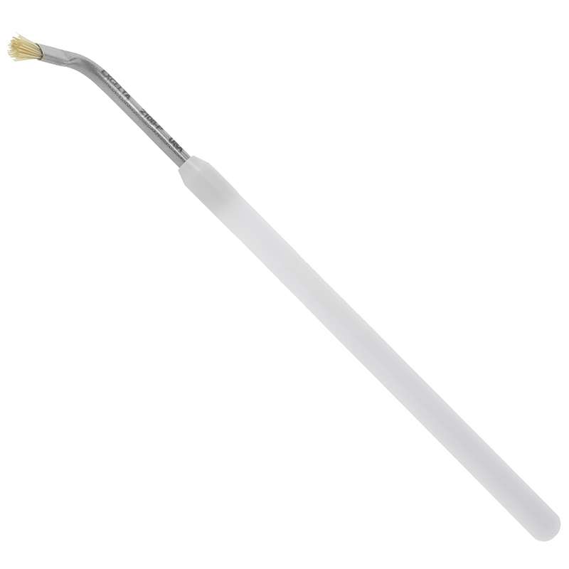 Brushes, Instrument Cleaning, 50 degree Bent, Acetal Hdl, Hog Hair Bristles, 5.5"OAL