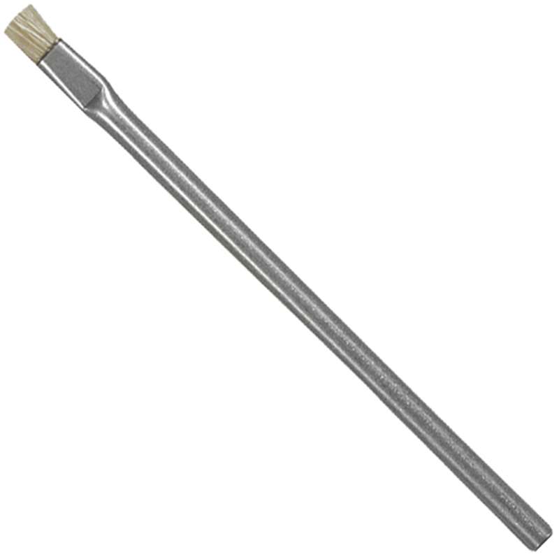 Brushes, Anti-Static, Straight, 0.38"x0.38", SS Hdl, Horse Hair Bristles, 4.75" OAL