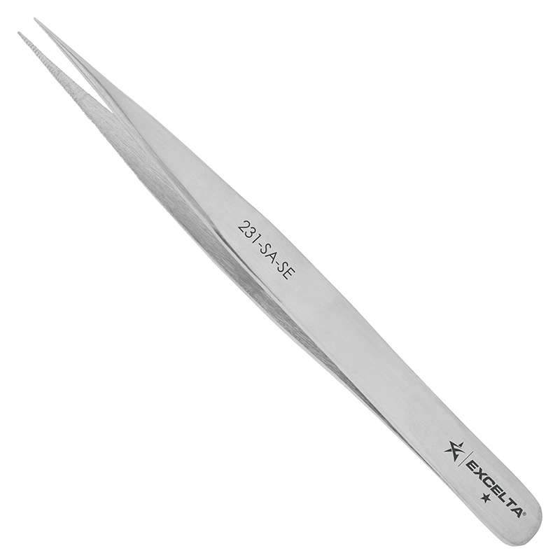 Tweezers, Straight, General Assembly, Anti-Mag. SS, Serrated, 4.75" OAL