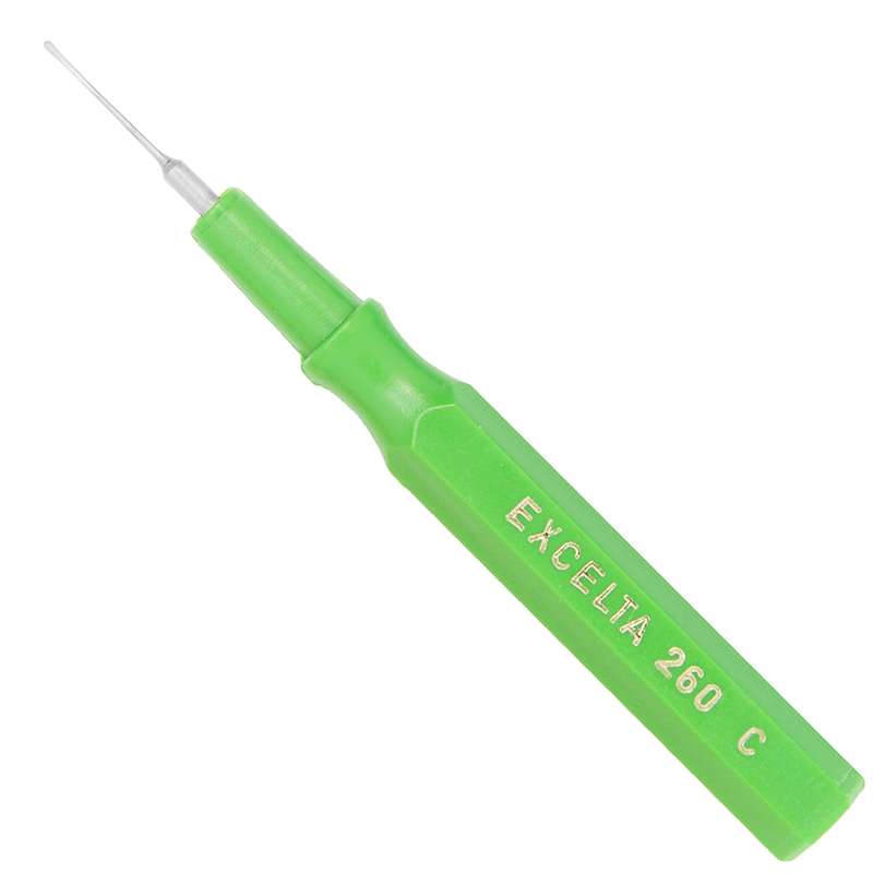 Oiler Mini Spatula 2.5", 0.020" (0.5mm) Tip, Green Handle