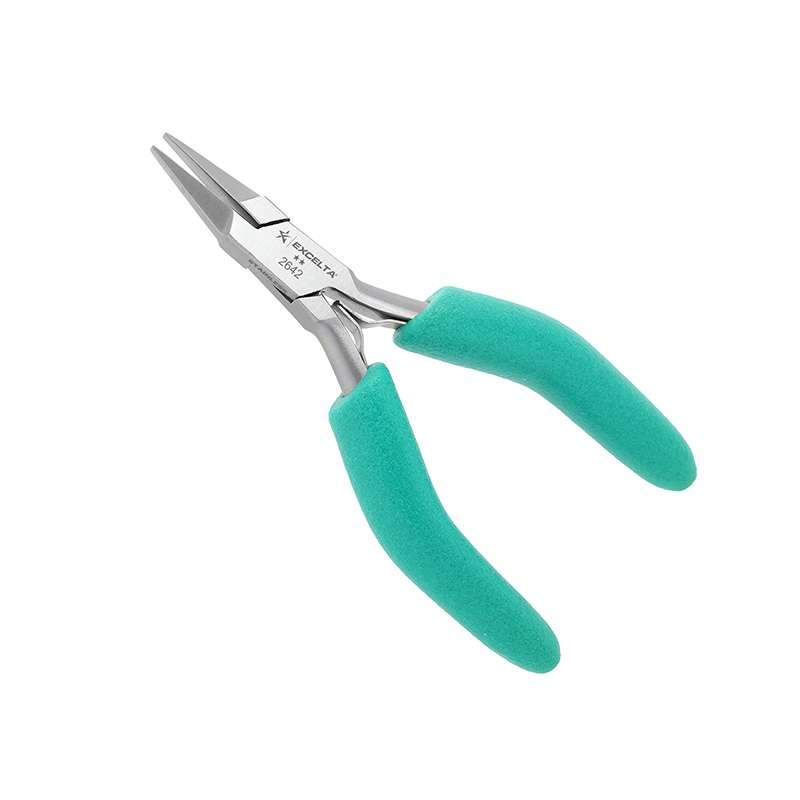 Pliers, Small Flat Nose, Smooth, 0.906" Jaw, 4.75" OAL, Stainless Steel