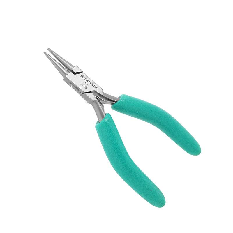 Pliers, Small Round Nose, Smooth, 0.906" Jaw, 4.75" OAL, Stainless Steel