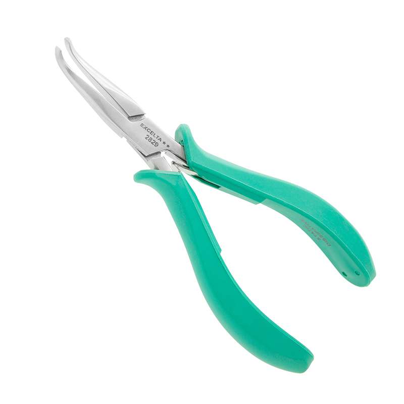 Pliers, 2-Star, Medium, 60 degree Bent Nose, Stainless Steel, 5.75" OAL