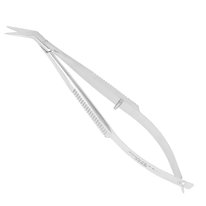 Scissors, Self-Opening, 45-Deg, 0.38" Blade, Stainless Steel, 3.5" OAL, Angled Series