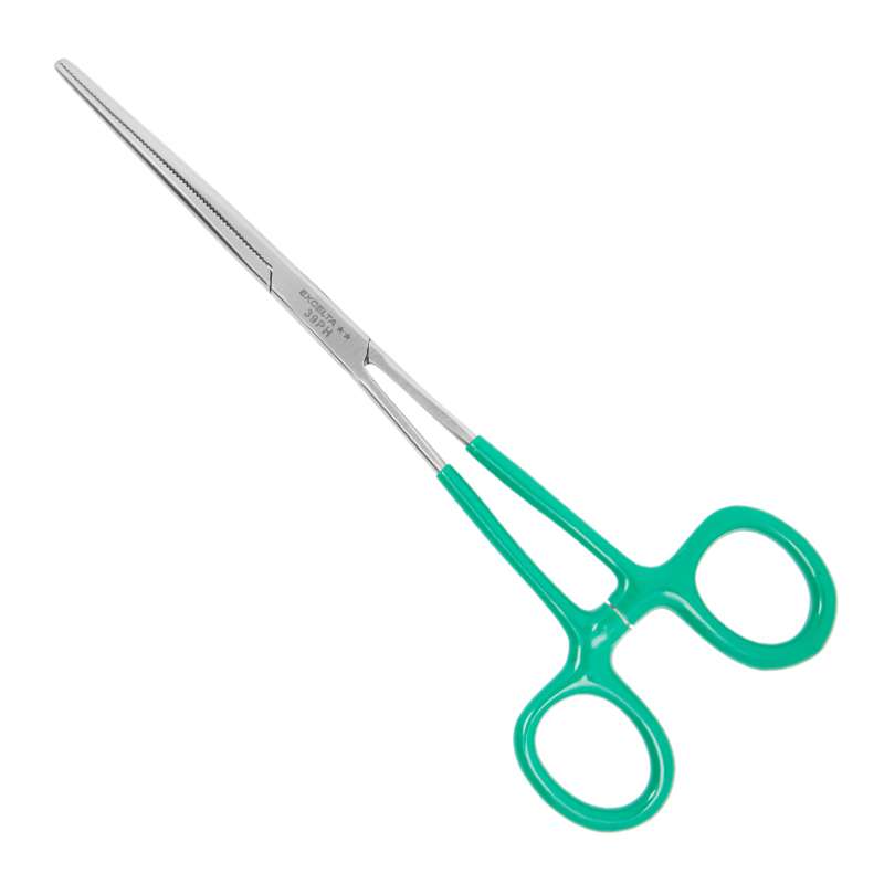 Hemostats, Straight, SS, Vinyl-Coated Handle, 8" OAL
