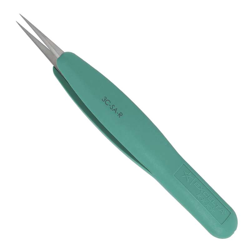 Cleanroom Tweezers, 4-Star, Straight, Very Fine Point, Anti-Mag. SS, Ergo, 4.5" OAL