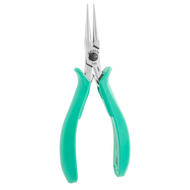 Pliers, Medium Round Nose, Smooth, 1.200" Jaw, 5" OAL, Carbon Steel
