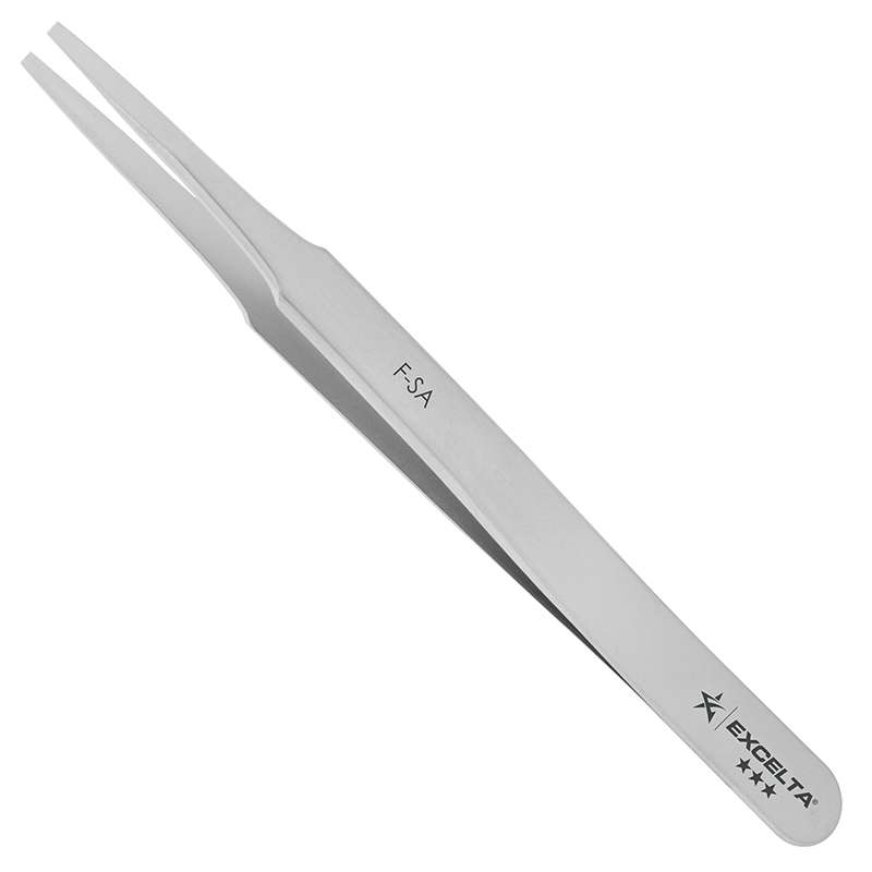 Tweezers, 3-Star, Straight, Flat Point, Anti-Mag. SS, 4.75" OAL