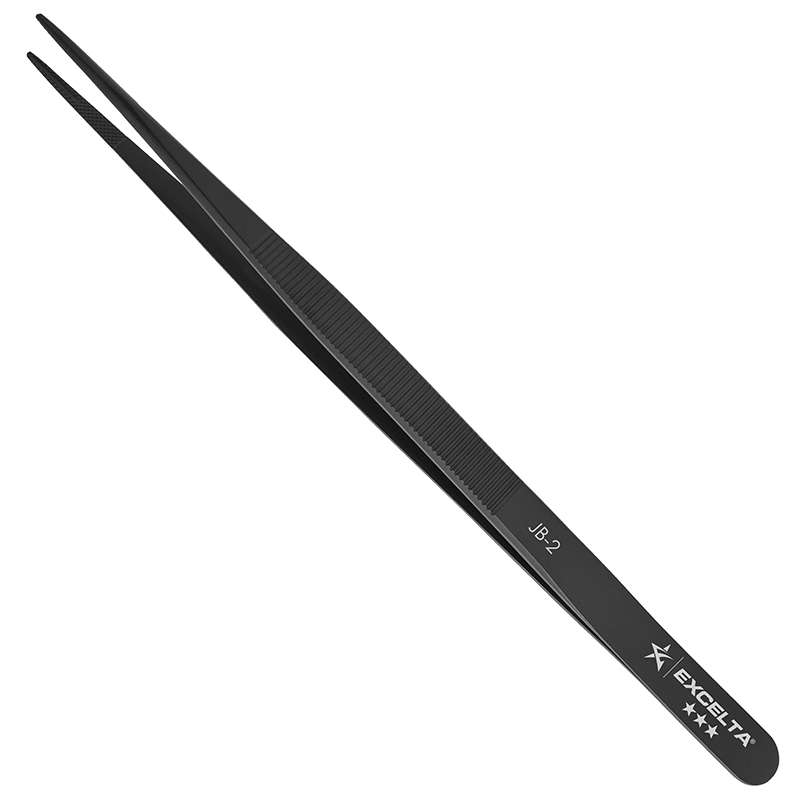Tweezers/Forceps Gemologist, 0.0475" Tip, SS, Longitudinal Groove, 6.375" OAL