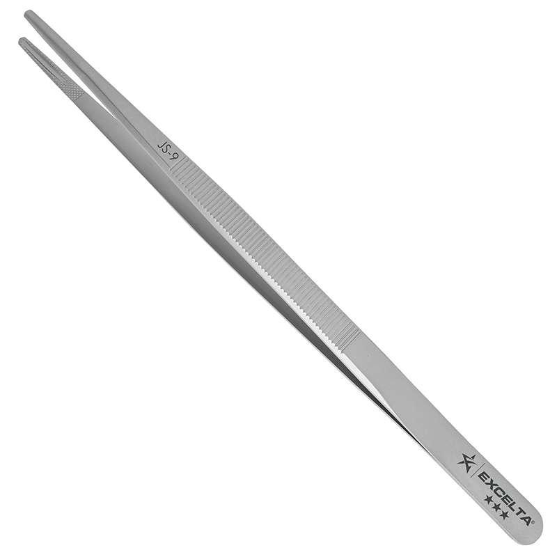 Tweezers/Forceps Gemologist, 0.094" Tip, SS, Longitudinal Groove, 6.375" OAL