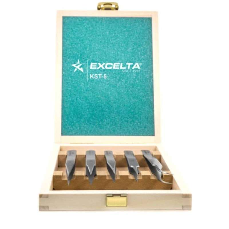 Tweezer Kitset, 3 Star, Anti-Magnetic, Stainless Steel, 5 Piece, Plastic Case