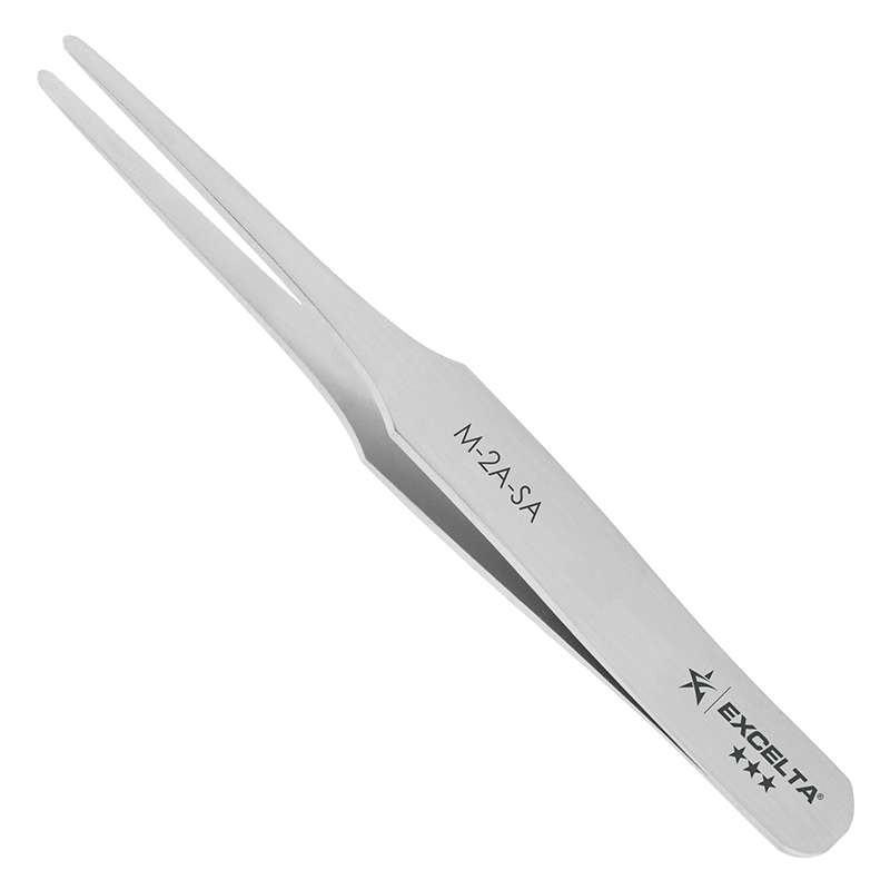 Tweezers, Mini Straight, Tapered Flat Point, Anti-Mag. SS, 2.75" OAL