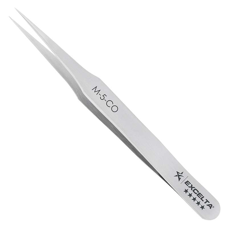 Tweezers, Mini Straight, Tapered Ultra Fine Point, Cobalt, 3.13" OAL