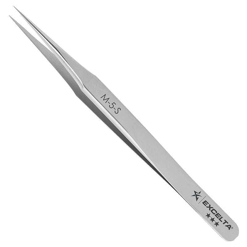 Tweezers, Mini Straight, Tapered Ultra Fine Point, SS, 2.75" OAL, Mini Series
